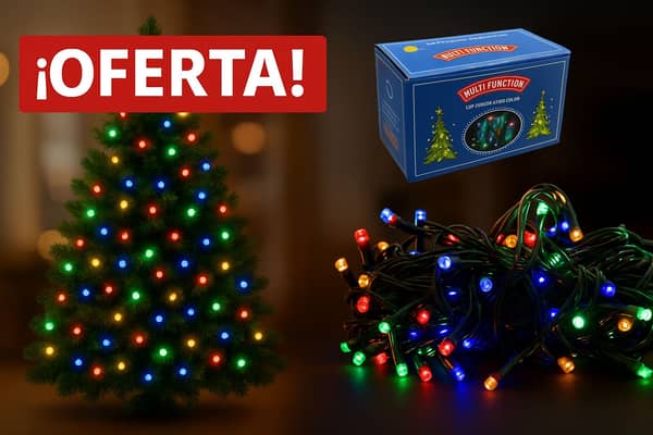 Luces para Árbol 9 mts Cálida y Multicolor 